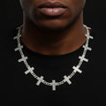Silver VVS Lab Cross Necklace