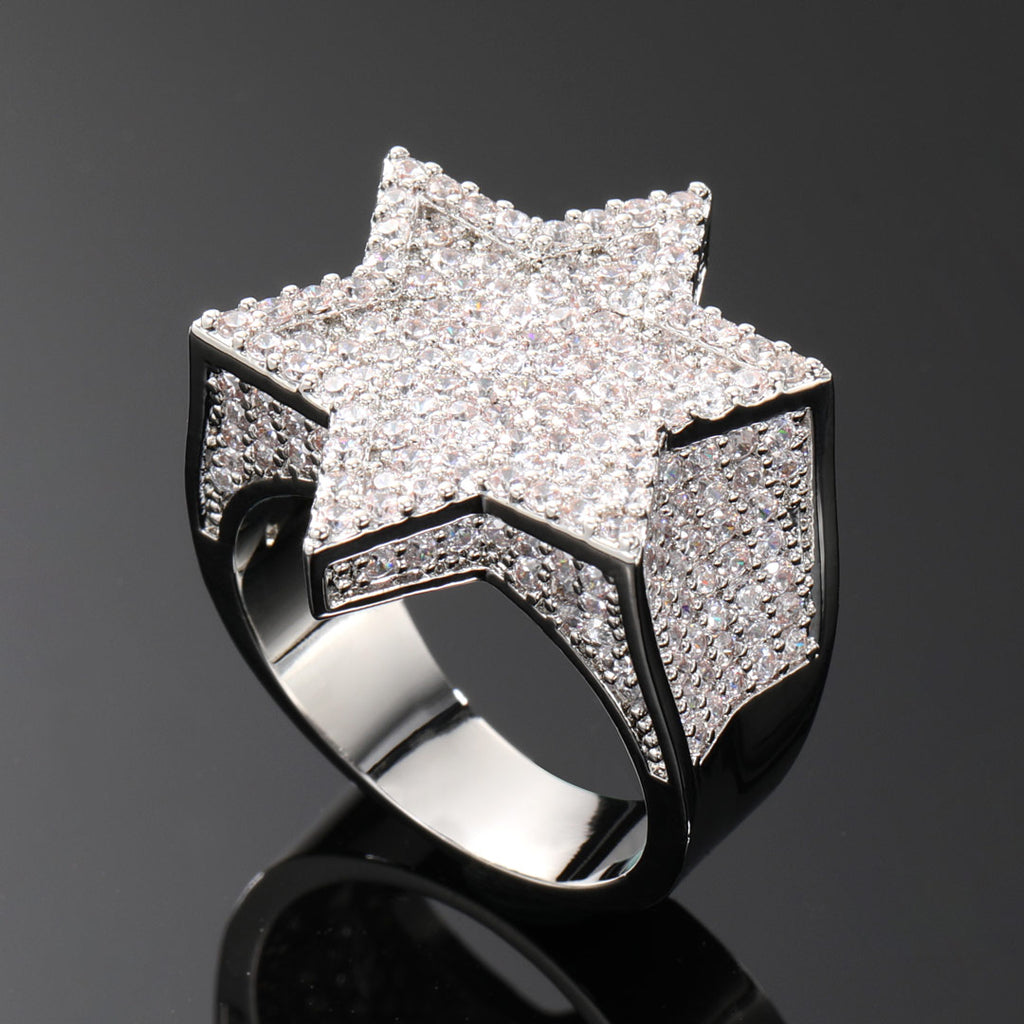 Moissanite Star Ring