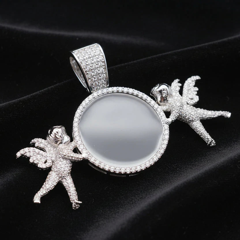 Moissanite 2.80 ctw Double Angel Miracle Pendant