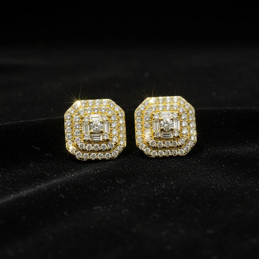 Moissanite 0.69 ctw Square Earring