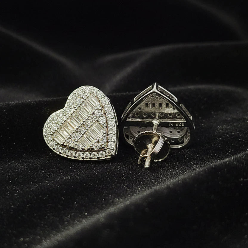 Moissanite 0.91 ctw Heart Earrings