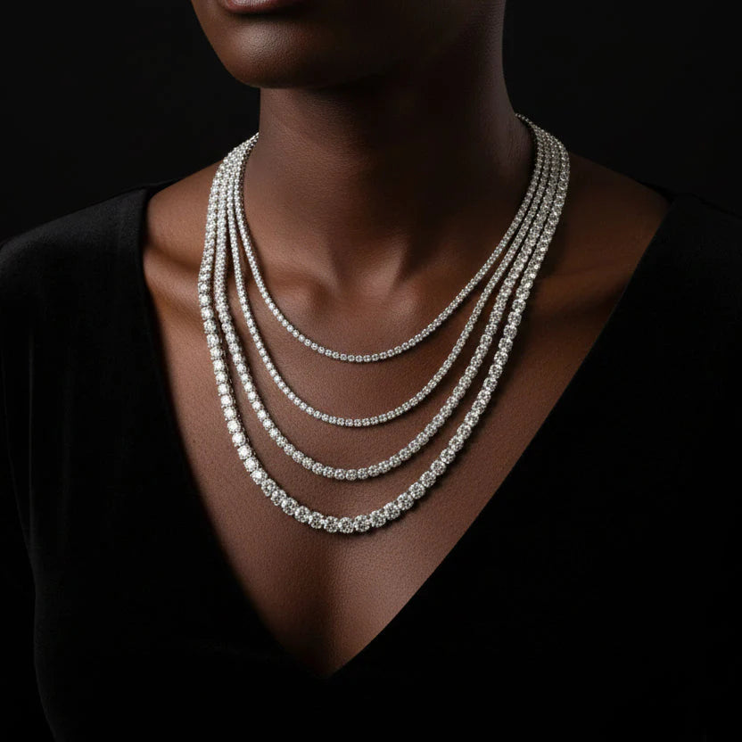 Moissanite tennis Chain 4mm