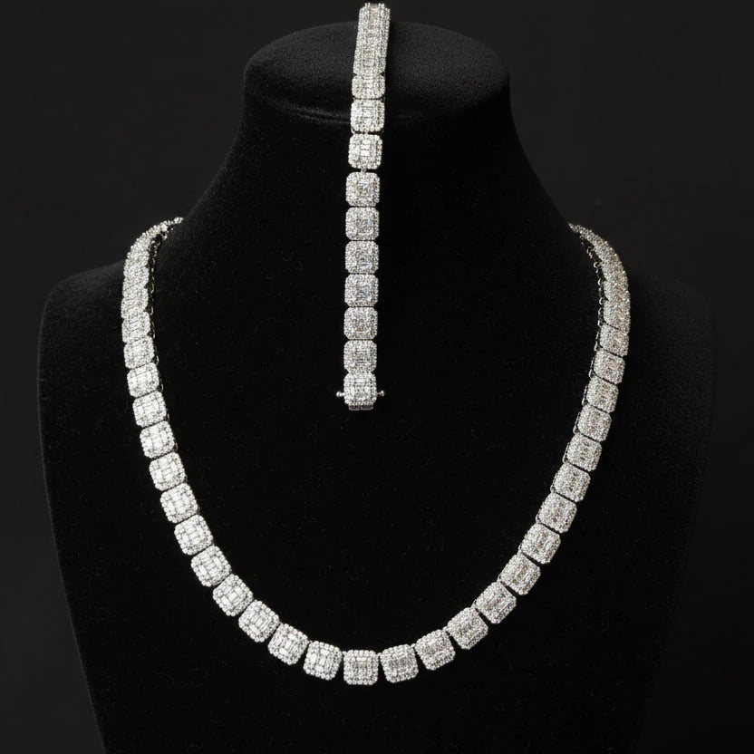 6mm Baguette Moissanite Tennis Chain