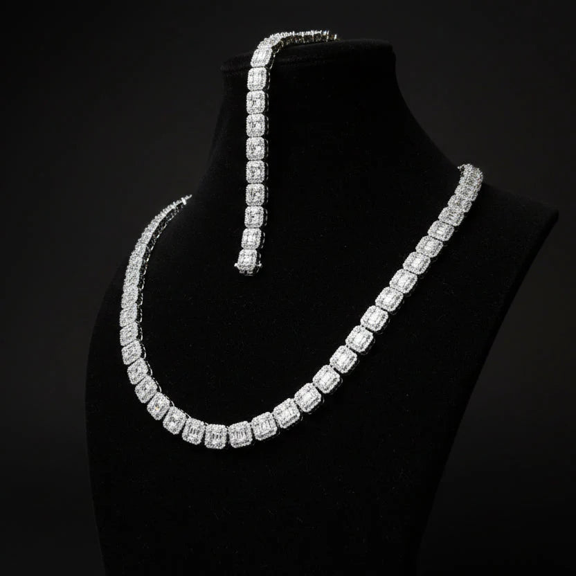 6mm Baguette Moissanite Tennis Chain