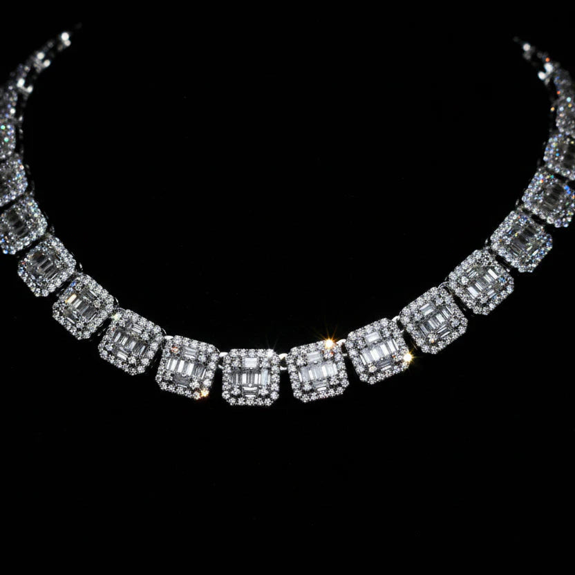 6mm Baguette Moissanite Tennis Chain