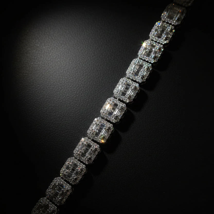 6mm Baguette Moissanite Tennis Chain