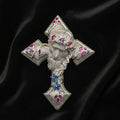 Moissanite 7.40 ctw Jesus Face Cross Pendant