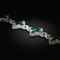 Moissanite 6.8 ctw Leaf Clover Infinite Cross Bracelet
