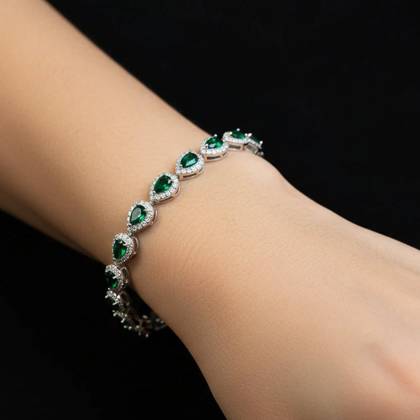 Moissanite 1.43 ctw Teardrop Tennis Bracelet