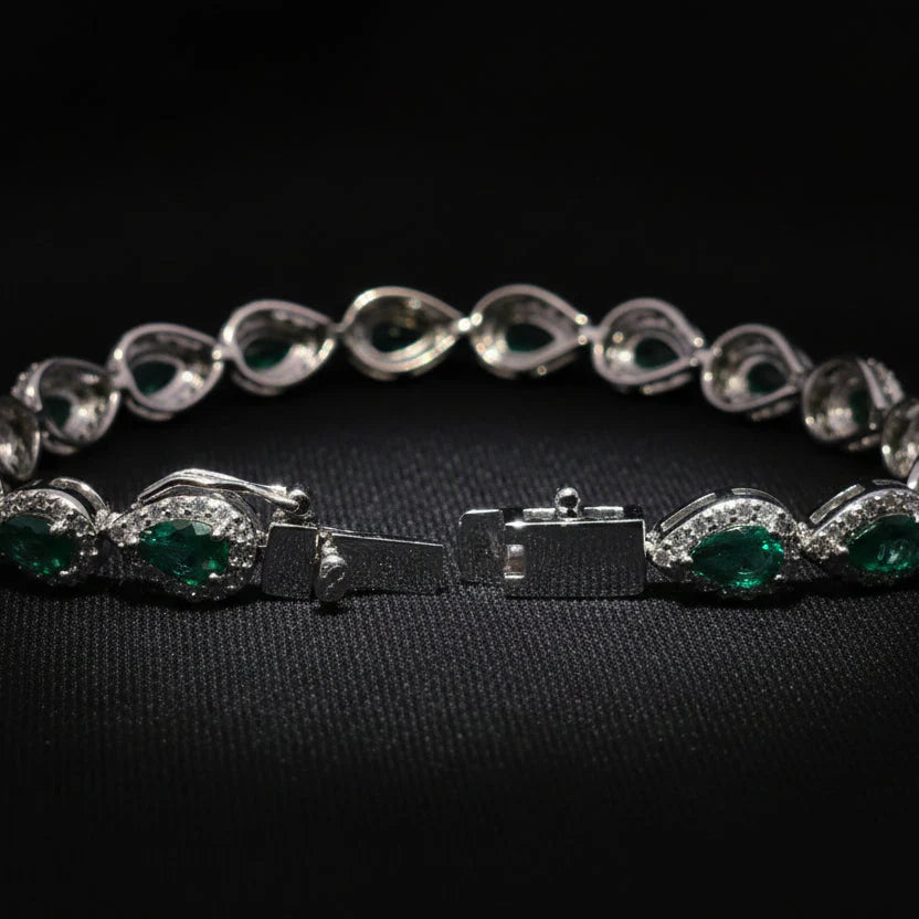 Moissanite 1.43 ctw Teardrop Tennis Bracelet