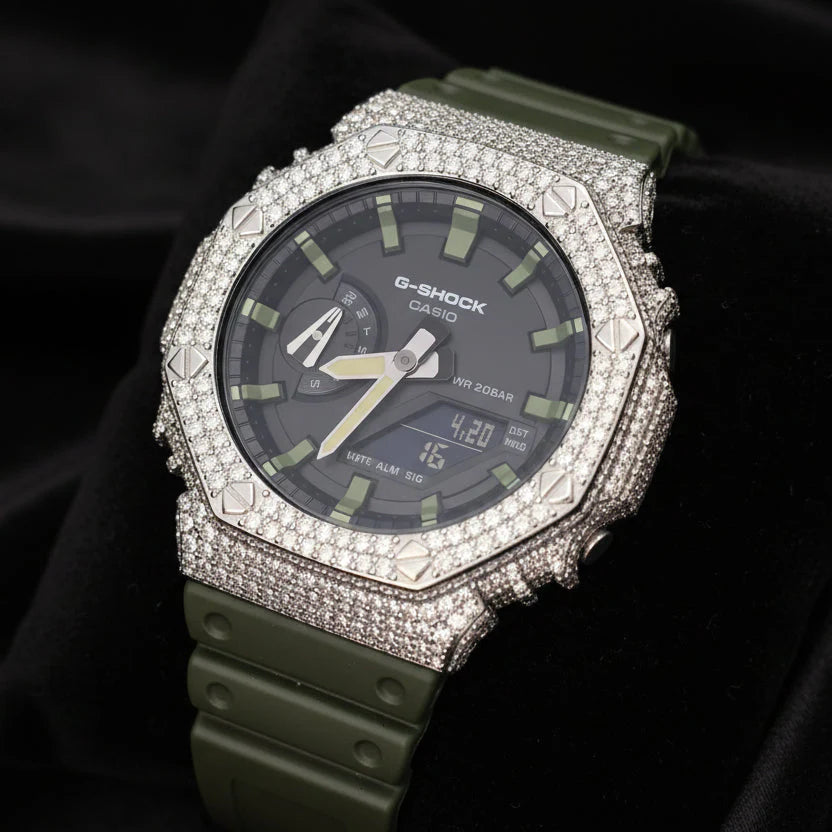 Iced Out Casio G-Shock 7.00 Ctw Moissanite