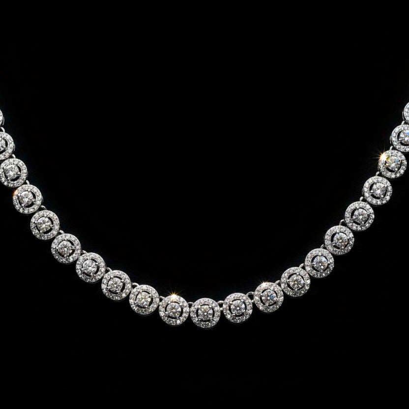 Silver Moissanite Necklace