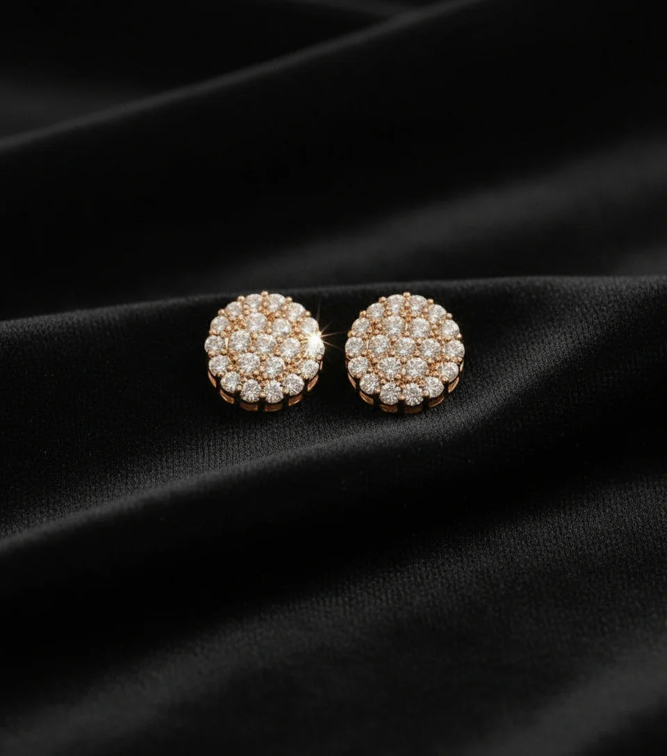 Round cut earrings