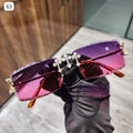 Moissanite cross glasses purple