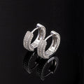 925S & VVS Moissanite Micro Paved Hoop Earrings