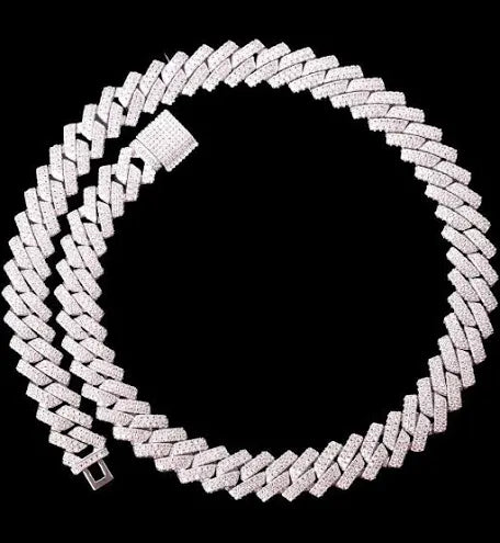 20MM Rasied Pointers Cuban Chain