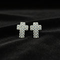 Moissanite. 0.32 ctw Cross Earrings