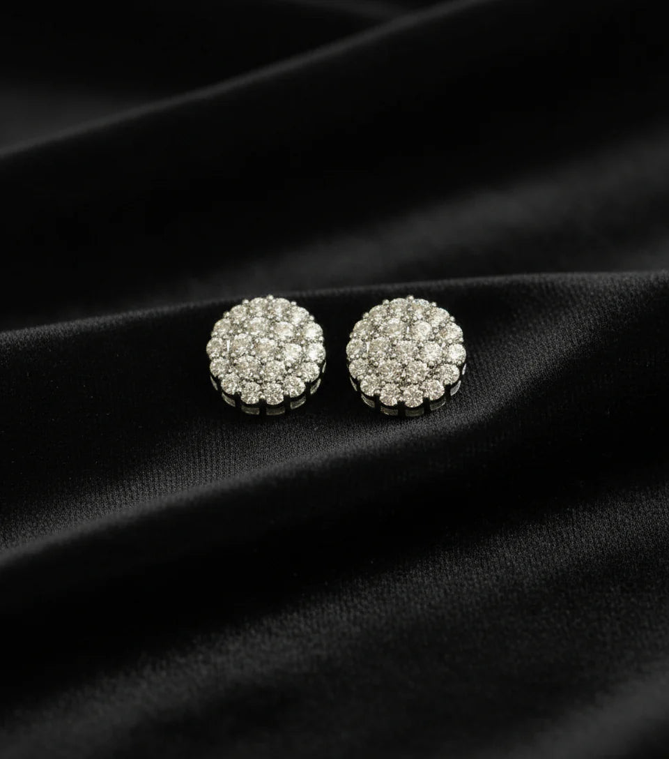 Round cut earrings