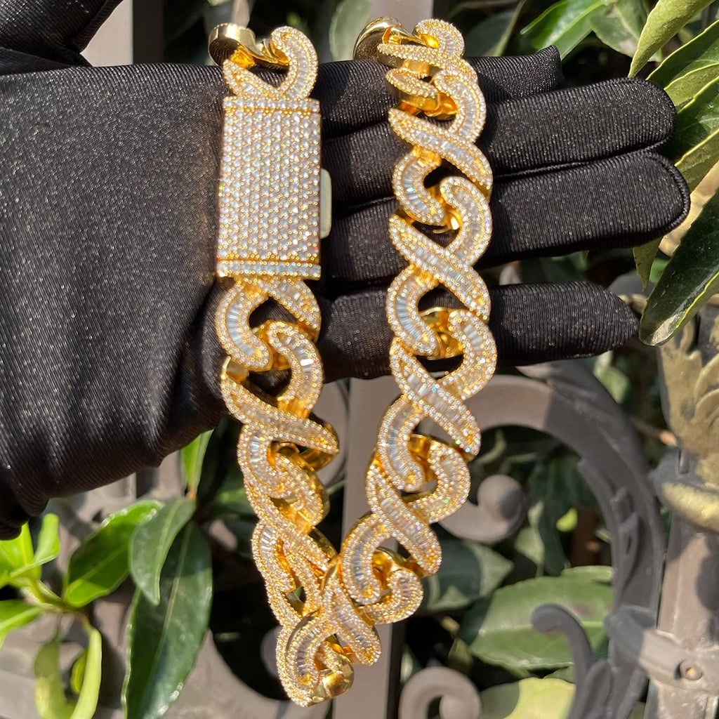 baguette choker chain 20mm