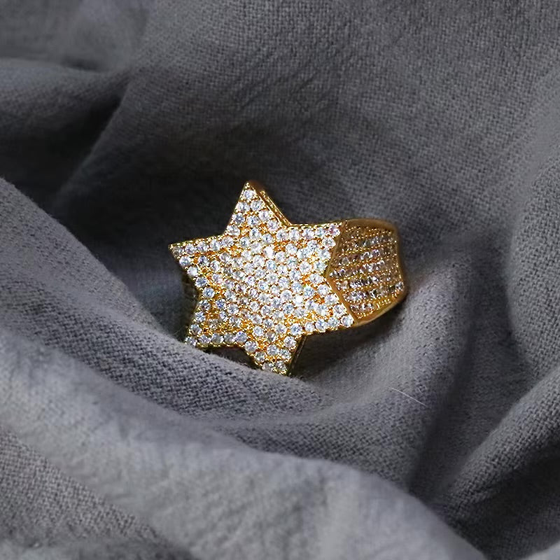Moissanite Star Ring