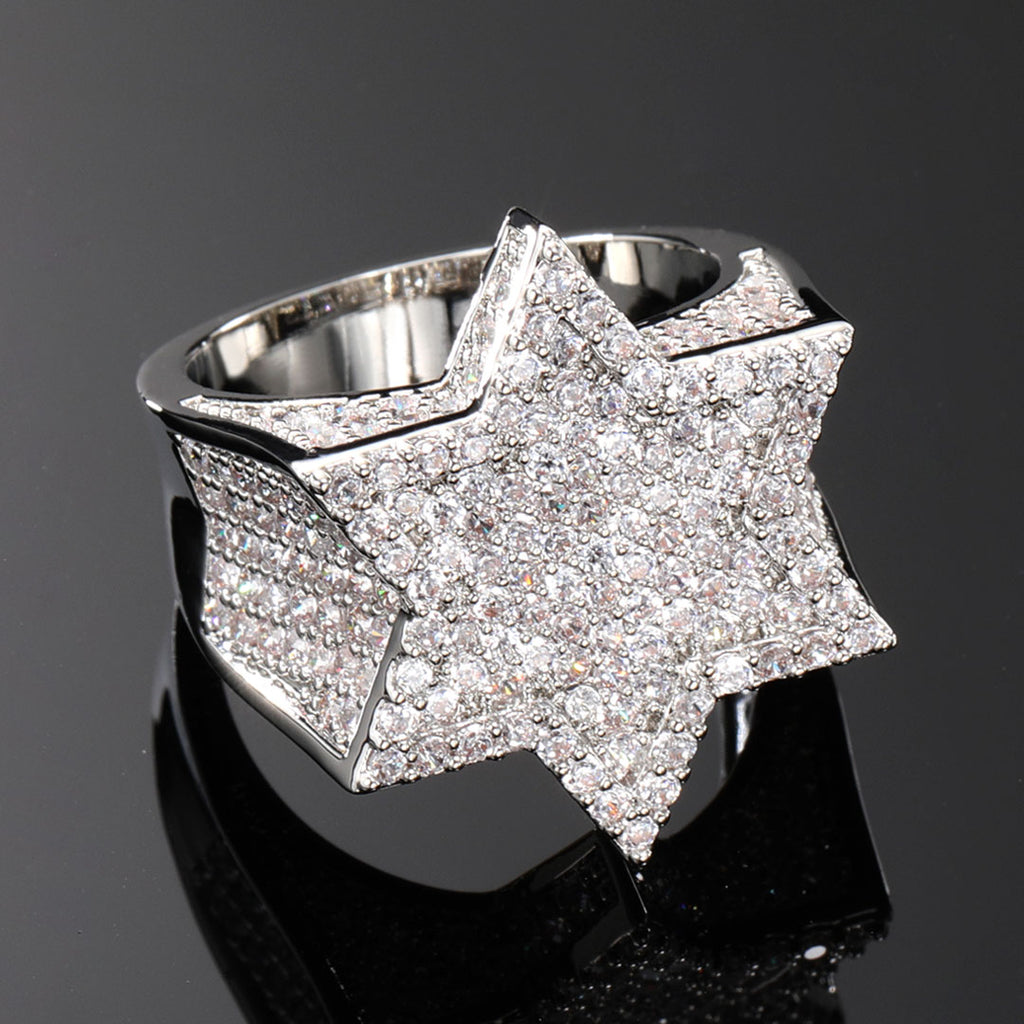 Moissanite Star Ring