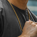 4mm 18K Gold Finish Rope Chain