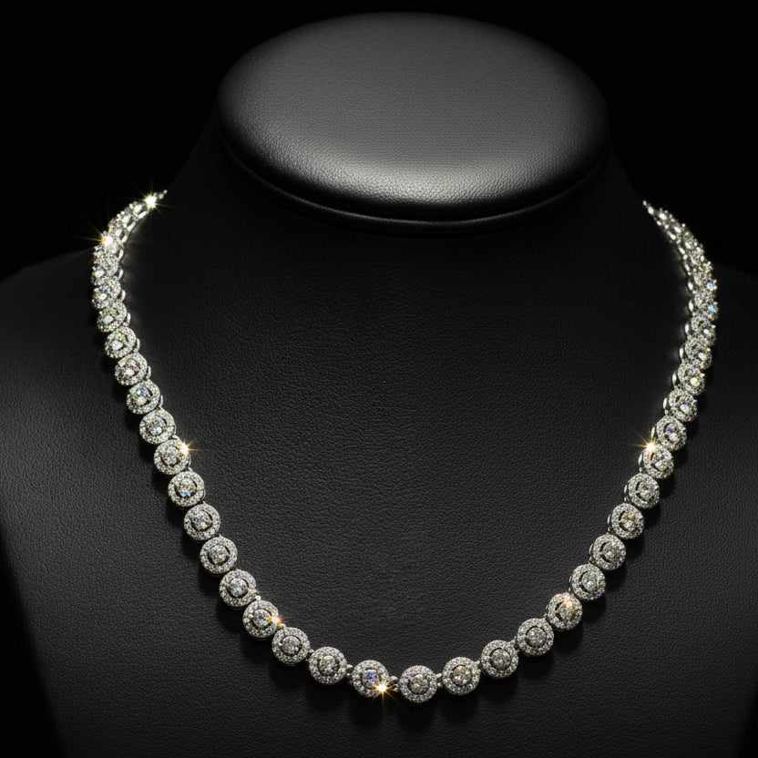 Silver Moissanite Necklace