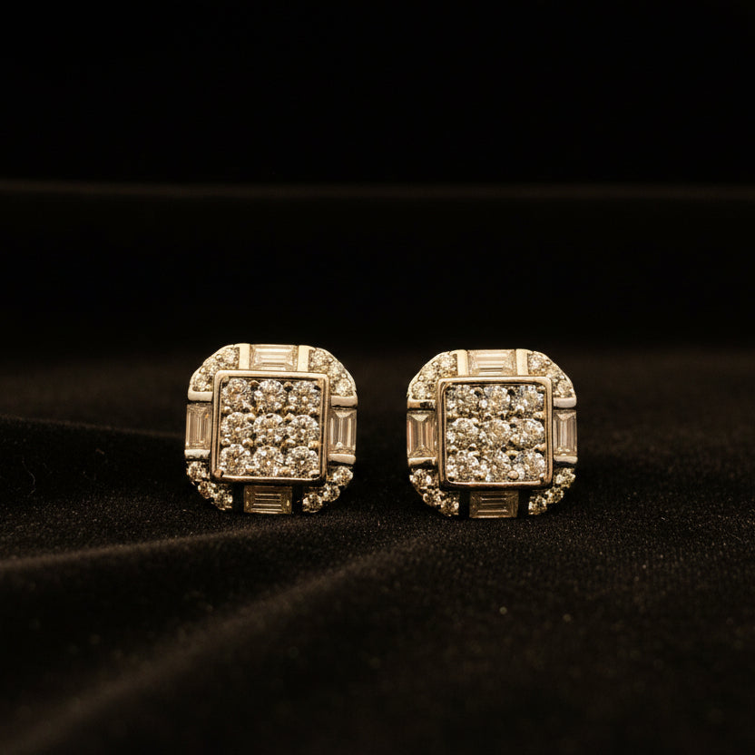 Moissanite 0.65 ctw Square Earring