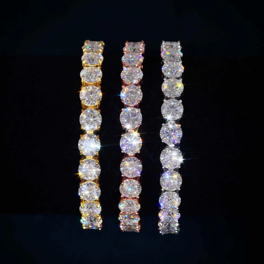 Moissanite Tennis Bracelet 14K Gold