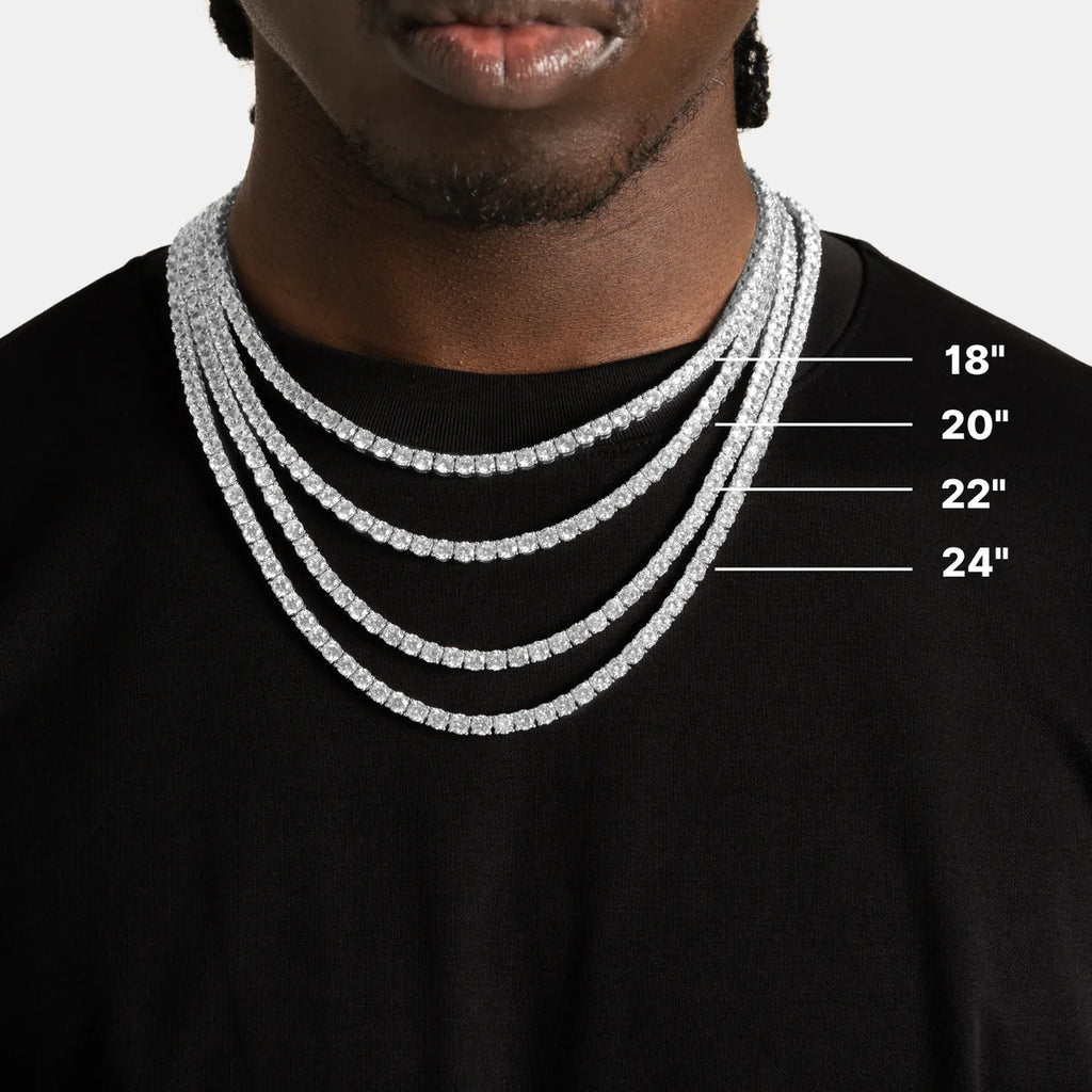 Moissanite tennis Chain 4mm