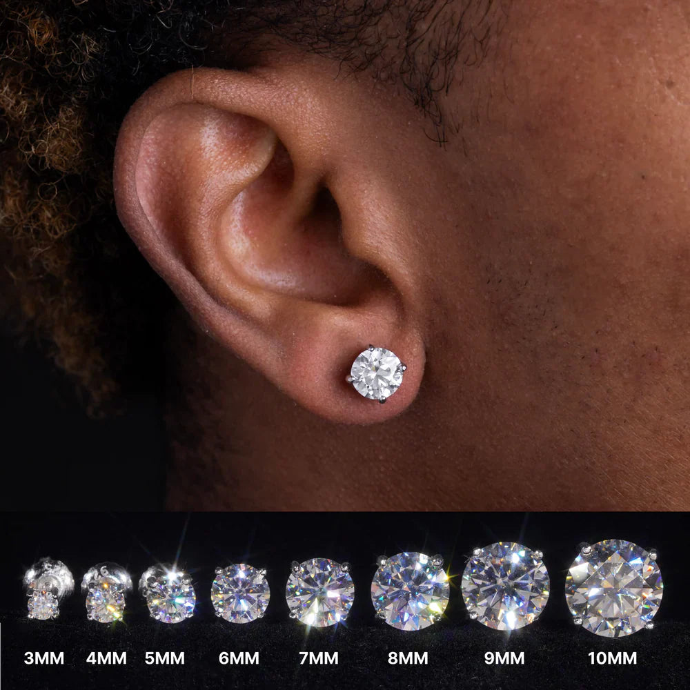 VVS Moissanite Stud Earrings
