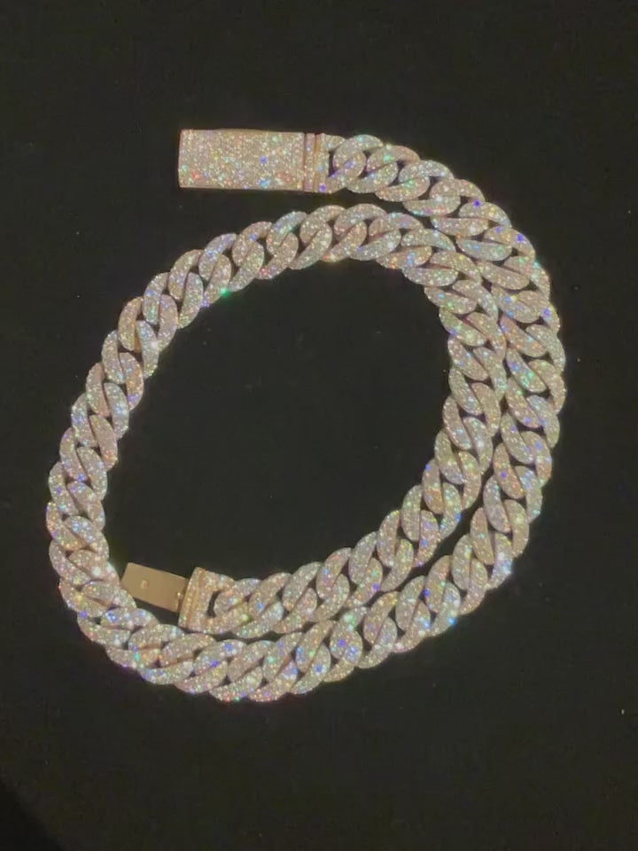 22MM raised pointers Cuban chain