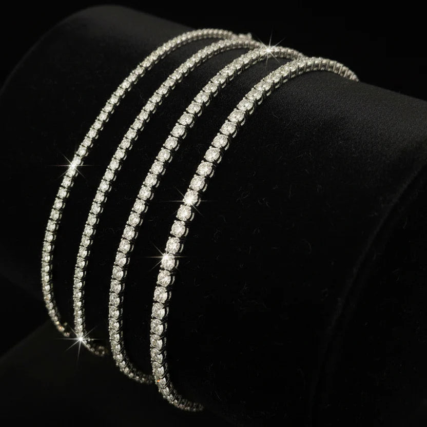 925 Silver Moissanite Tennis Bracelet 4mm